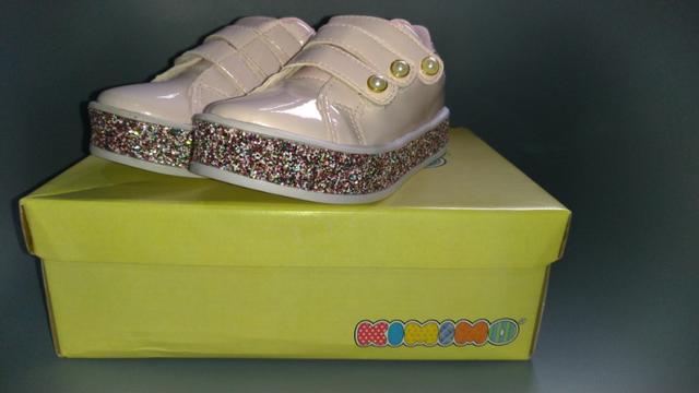 Tênis Infantil feminino novo com Detalhe Pérola - nº 30 - Foto 3