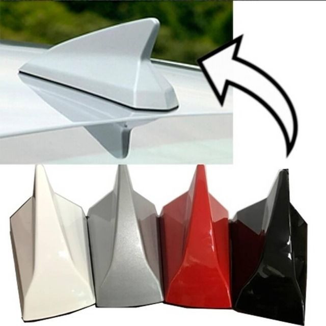 Antena Tubarão Shark Receptiva Universal Antico - Preta / Vermelha / Branca / Prata
