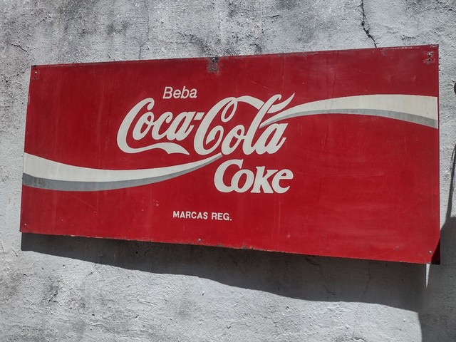 Placa antiga de ferro grande coca cola - Foto 4