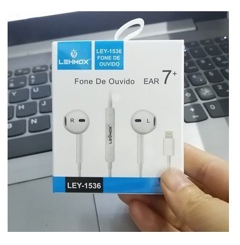 Fone de Ouvido EAR 7+ para IOS Iphone com Microfone Conexão Lightning - Foto 4