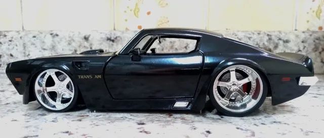 1972 Pontiac Firebird Trans Am, Black - Jada Toys Bigtime Muscle 1/24 Diecast Model - Foto 3