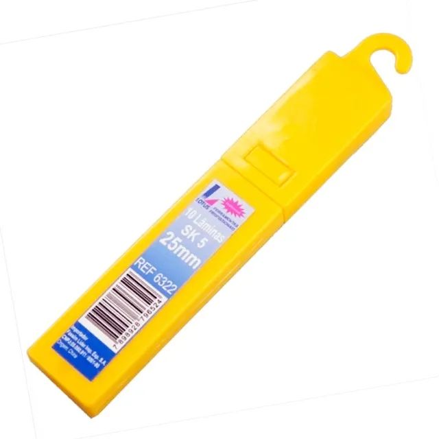 Lâminas para Estilete 25mm em Aço SK5 com 10 Unidades Lotus 6322