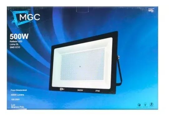 Refletor Led Holofote 500w MGC Prova D'água Branco Frio ( JK Eletronicos Promoção !!!)