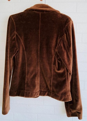 blazer de veludo marrom, tamanho: 38 - marca: la foret basic - Foto 2