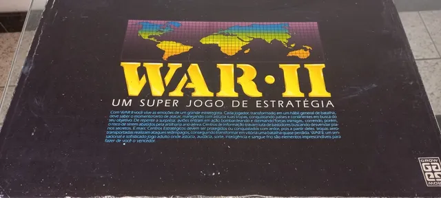 Antigo Jogo de tabuleiro WAR-2 - GROW - Na caixa original - Anos 70 - Um