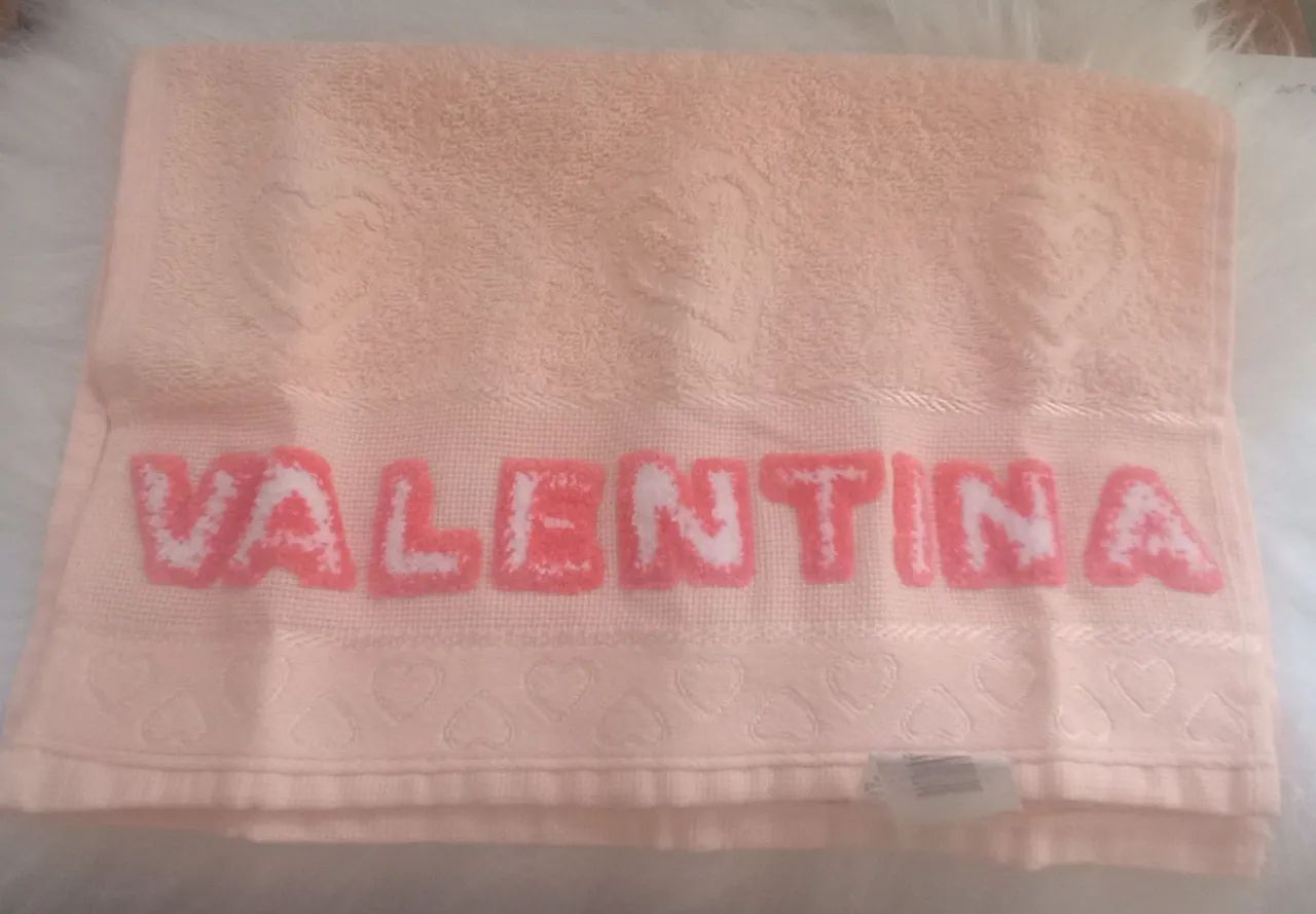 Toalha infantil personalizada com bordado - Foto 2