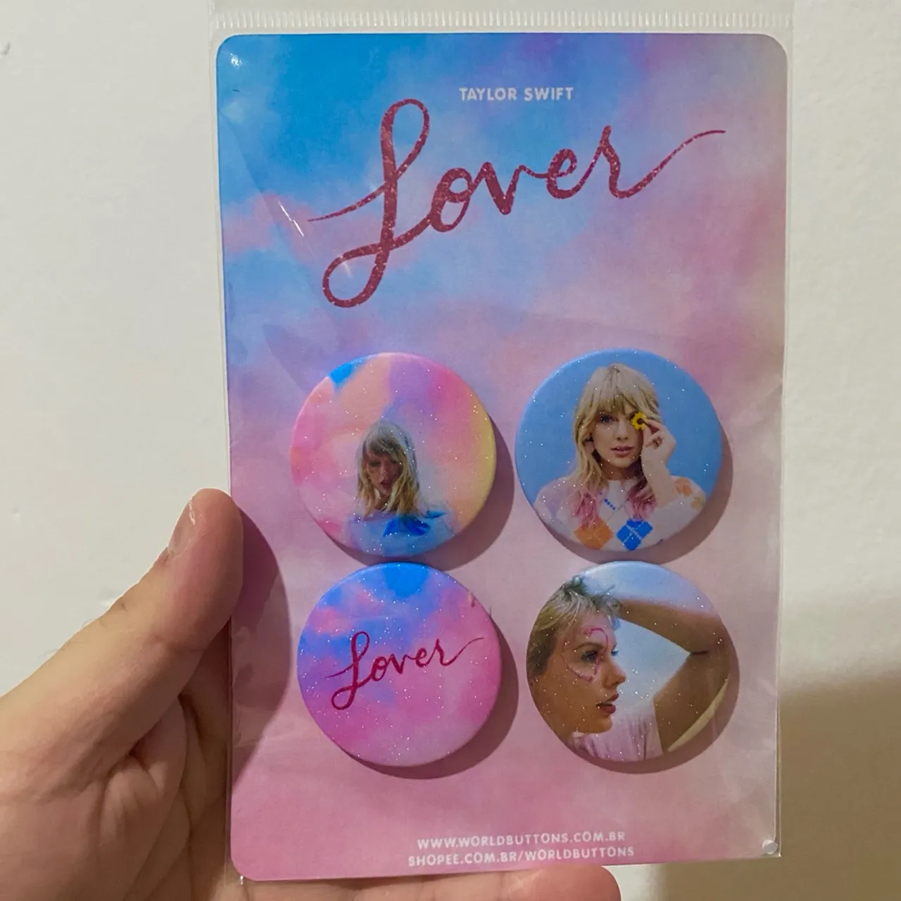 Bottons Taylor Swift Lover Glitter