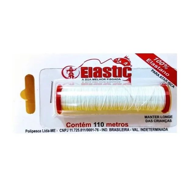 6 Linha Elástico Elastano Elastricot Fixar Amarrar Prender Isca Para Pesca com 110m - Foto 2