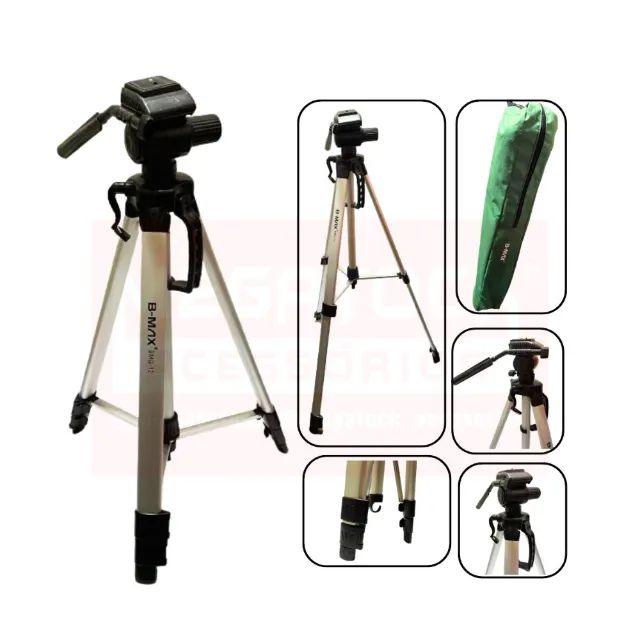 Tripé Profissional 1,8 Metros - Forte, Reforçado e com Regulagem de Altura