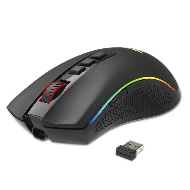 Mouse Gamer Redragon Cobra Pro RGB, Sem Fio, 16000 DPI, 8 Botões, M711-PRO - WZetta