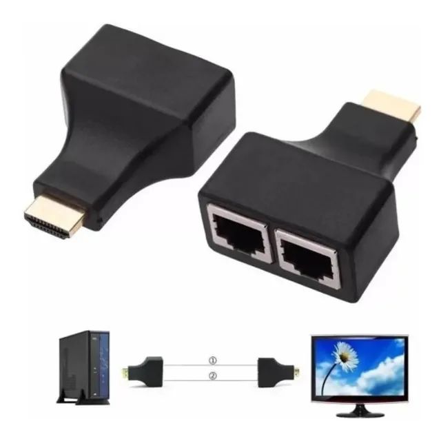 Extensor Hdmi Via Cabo De Rede 3d Alcance De Ate 30m Knup - Foto 2