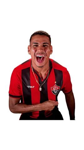 Camisa Masculina Jogo 1 2024 Vitória Vermelha e Preta Volt - Foto 4