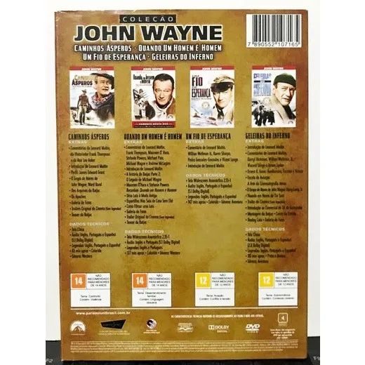 BOX DVD Coleção John Wayne. NOVÍSSIMO!  Quatro Filmes. - Foto 4