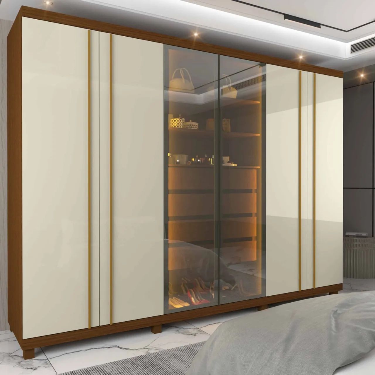 Roupeiro Absolut New Reflecta com LED 100%MDF s53