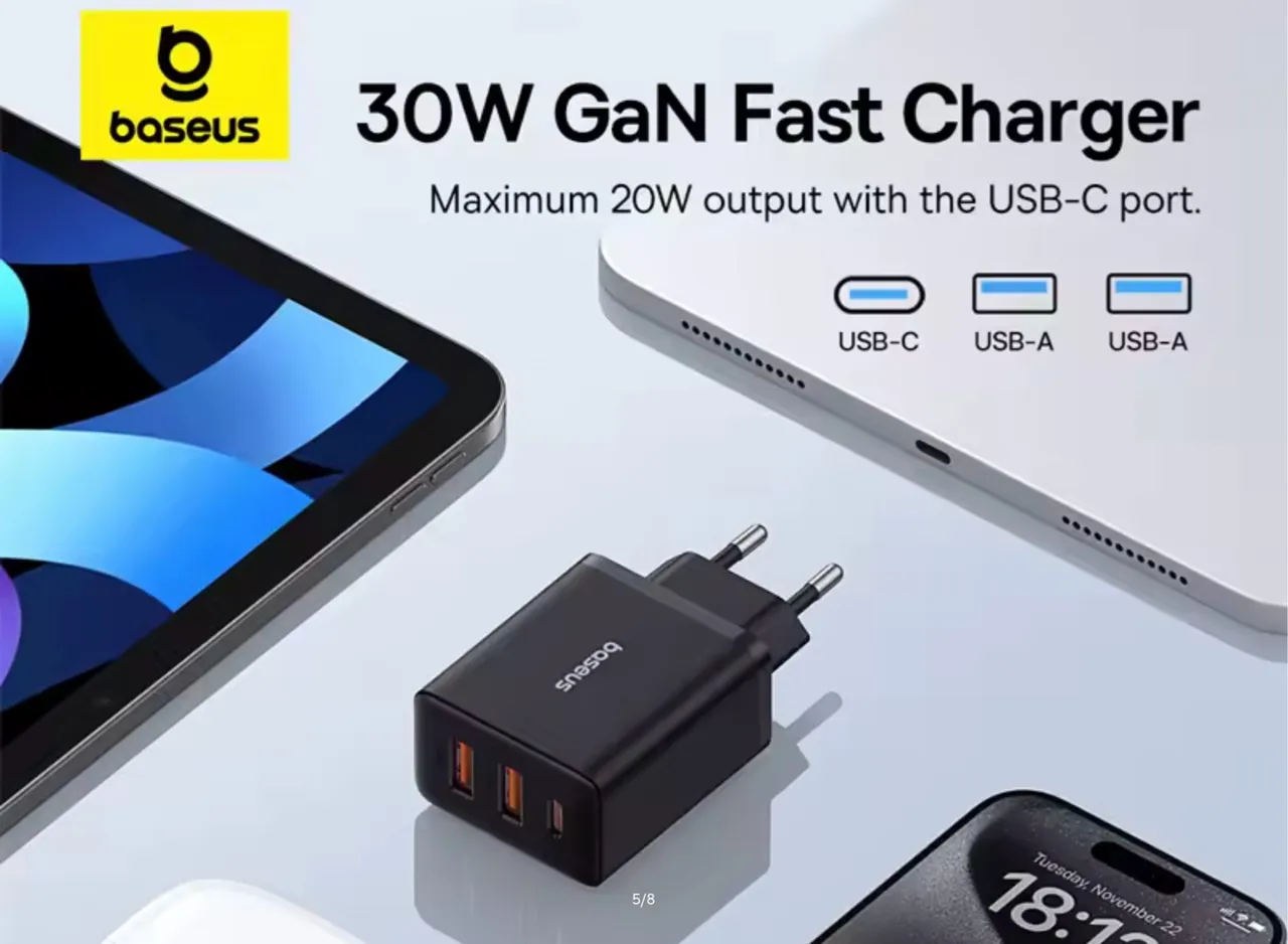 Baseus 30w usb tipo c carregador de telefone pd carga rápida para iphone