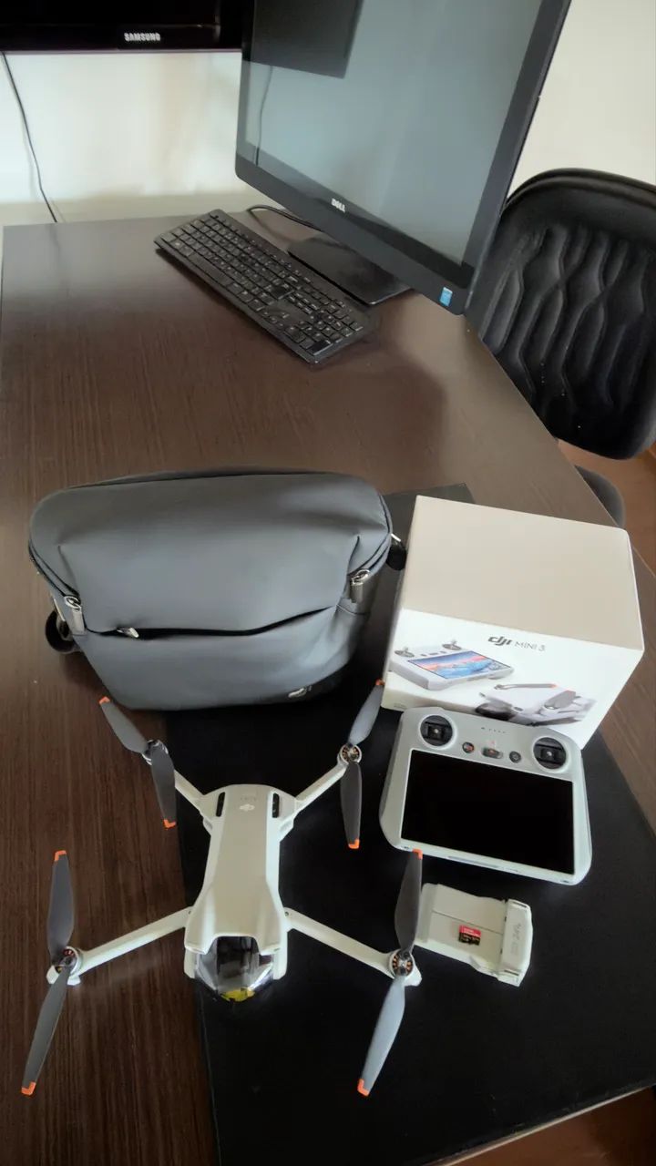 DJI Drone Dji Mini 3 Rc com câmera 4k Cor Branzo e Cinza - Foto 6