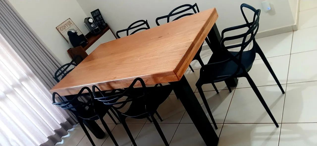 Mesa de Jantar em Madeira tipo industrial  - Foto 2