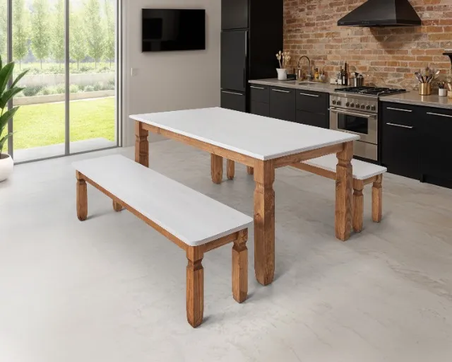 Mesa Corona + 2 bancos