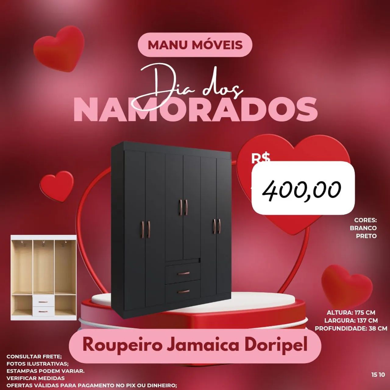 Guarda-Roupa Jamaica Doripel - Cores e Design Moderno