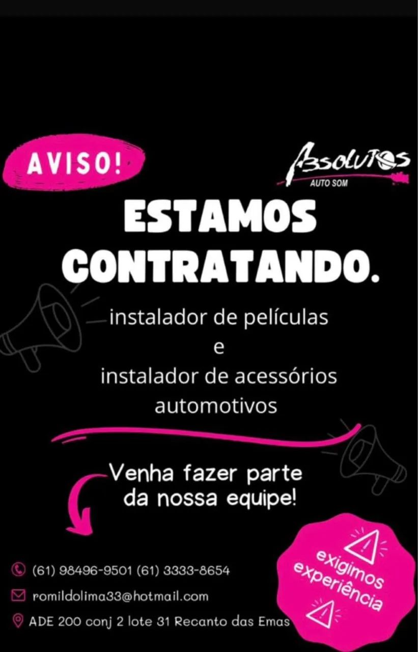 Contrata instalador de acessórios automotivos 