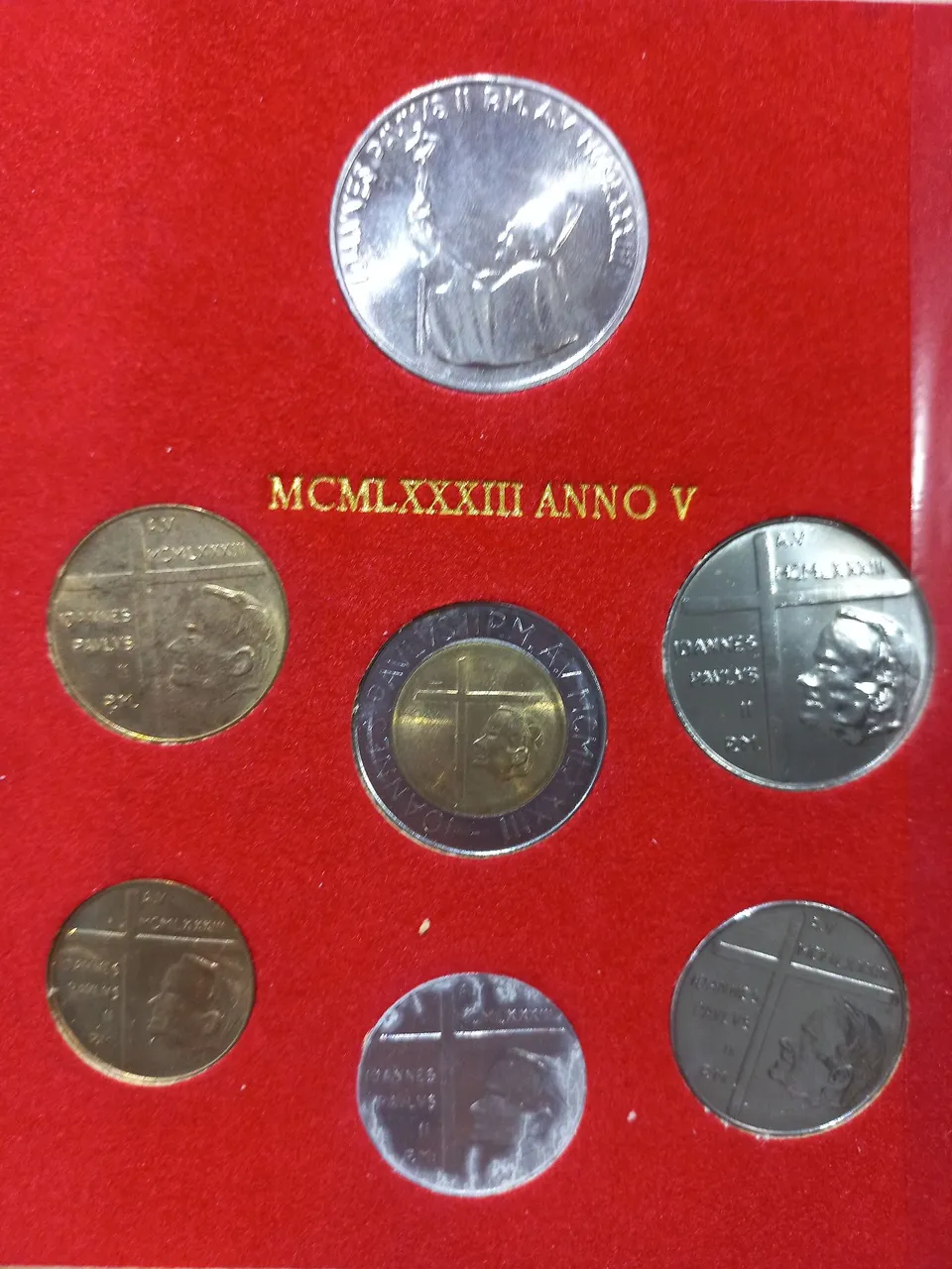 Coleção de Moedas Vaticano 1983 - Anno V