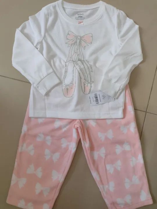 Pijamas Carter's Bebê Menina - Tamanho 12 e 24M