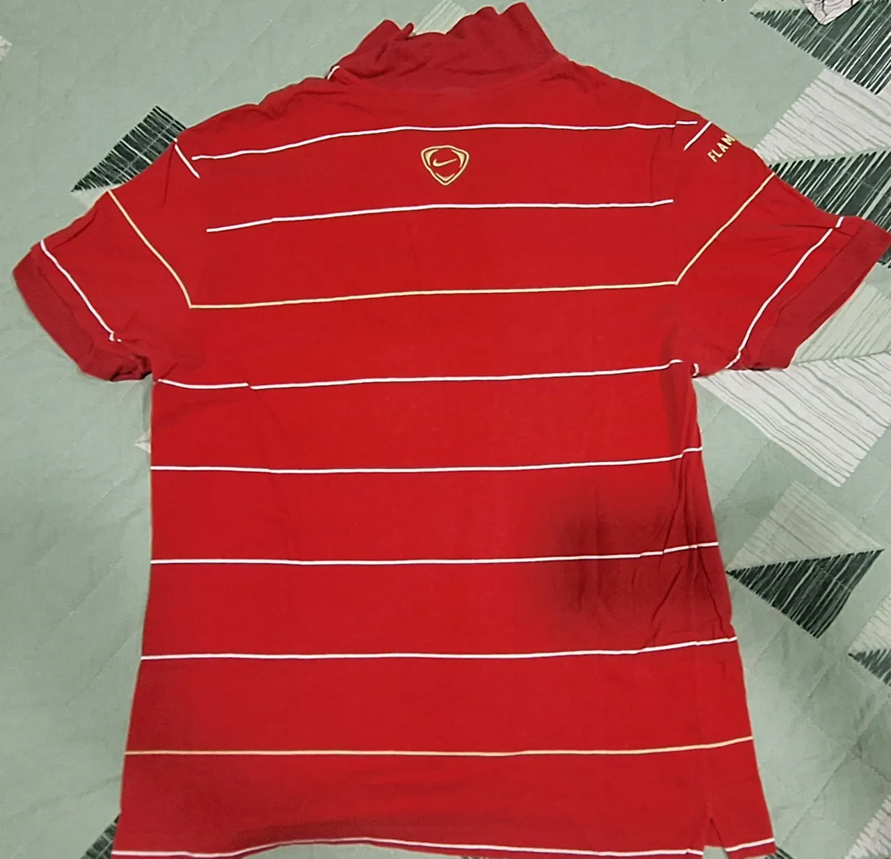 Camiseta Nike Polo Listrada Vermelha