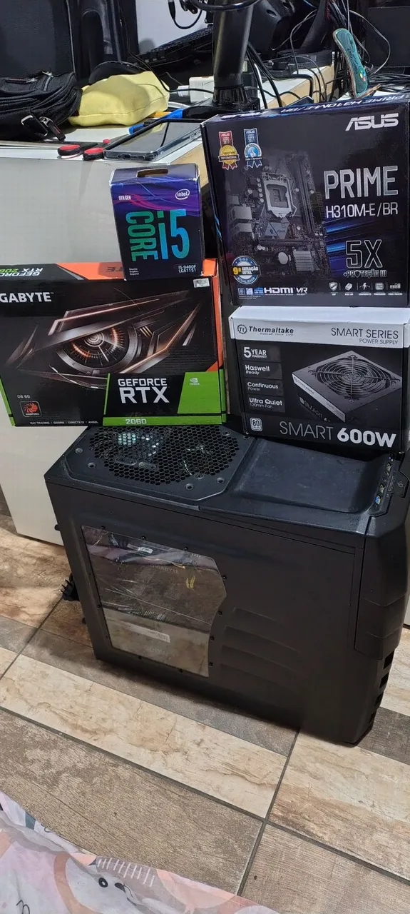 PC Gamer com RTX 2060, i5 9400F 16gb de RAM e SSD de 480GB