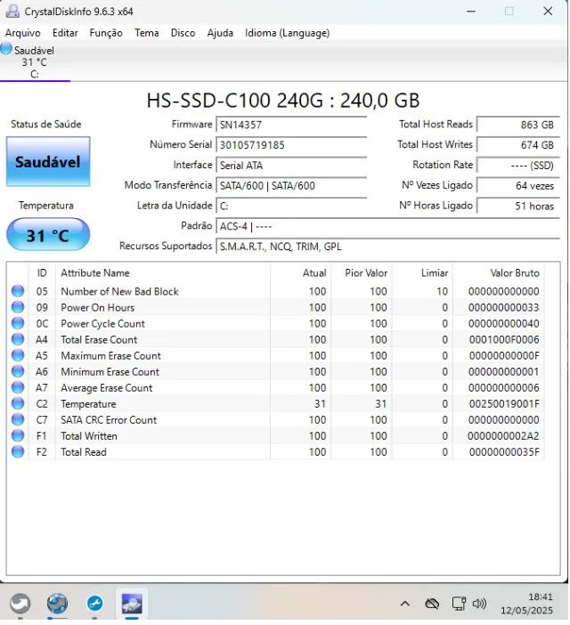 SSD Hikvision 240GB SATA 6Gb/s C100 - Foto 3