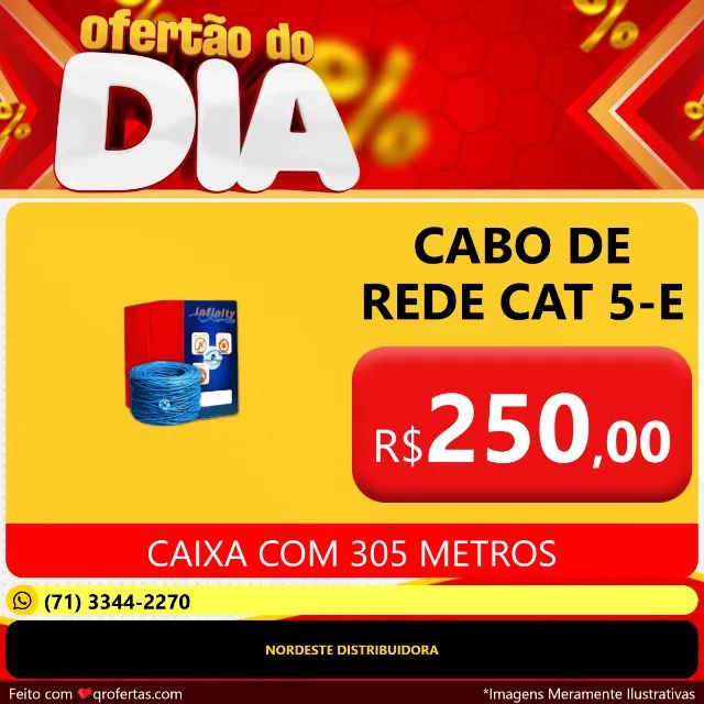 CABO DE REDE CAT 5E - CABO PARA INTERNET  - Foto 3