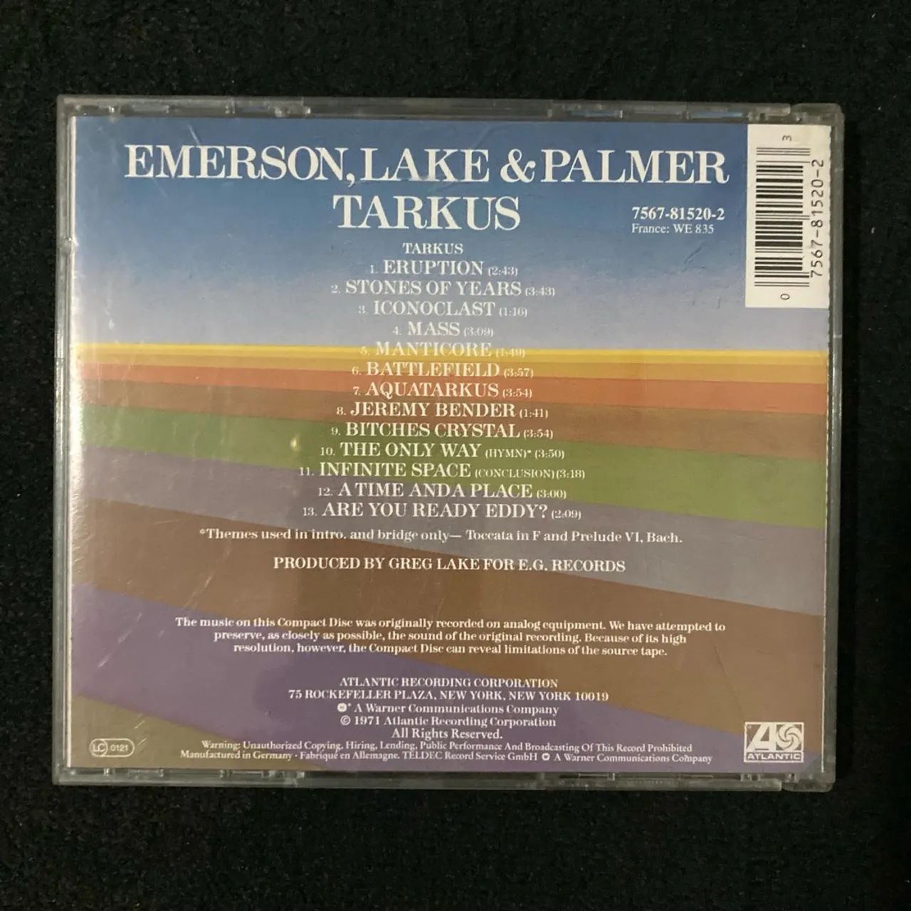 Emerson Lake and Palmer - Tarkus (CD importado) - Foto 2