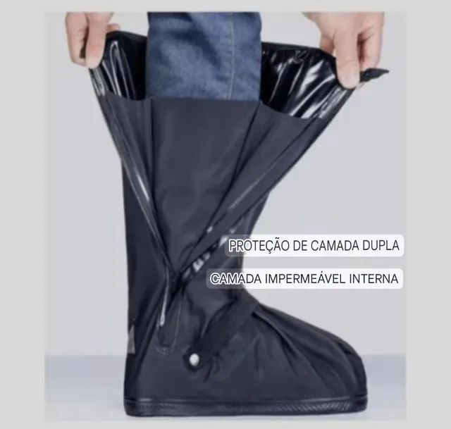 Capa de chuva impermeável para botas Motoboy - Foto 2
