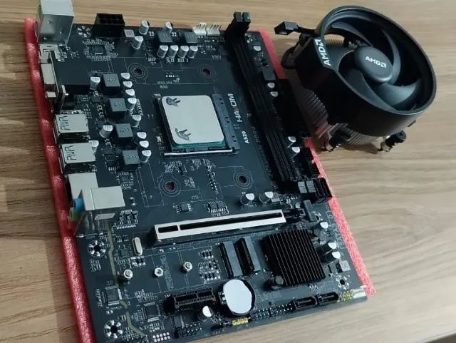 Kit Ryzen 5 5600gt + a520 Hayom + cooler amd