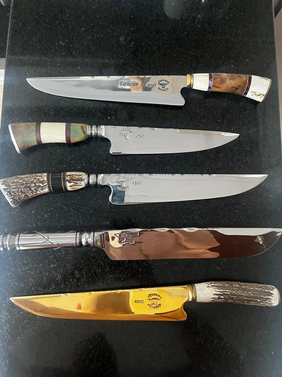 Conjunto de Facas Artesanais de Cozinha