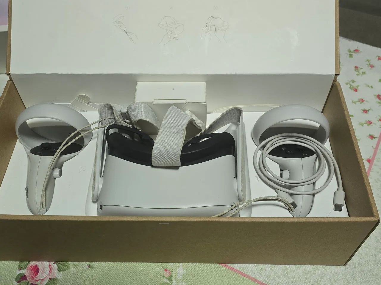 Meta Quest 2 128GB Conservado + Caixa e Cabo de Dados - Peças e