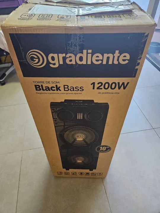 Torre de Som Gradiente 1200W + Micofones Dylan 2x30 Canais Digital, Karaokê Completo!!