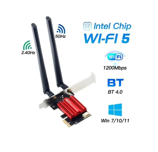 Placa de Rede Sem Fio Wi-fi 5 Ac1200 Bluetooth 4 - Foto 4