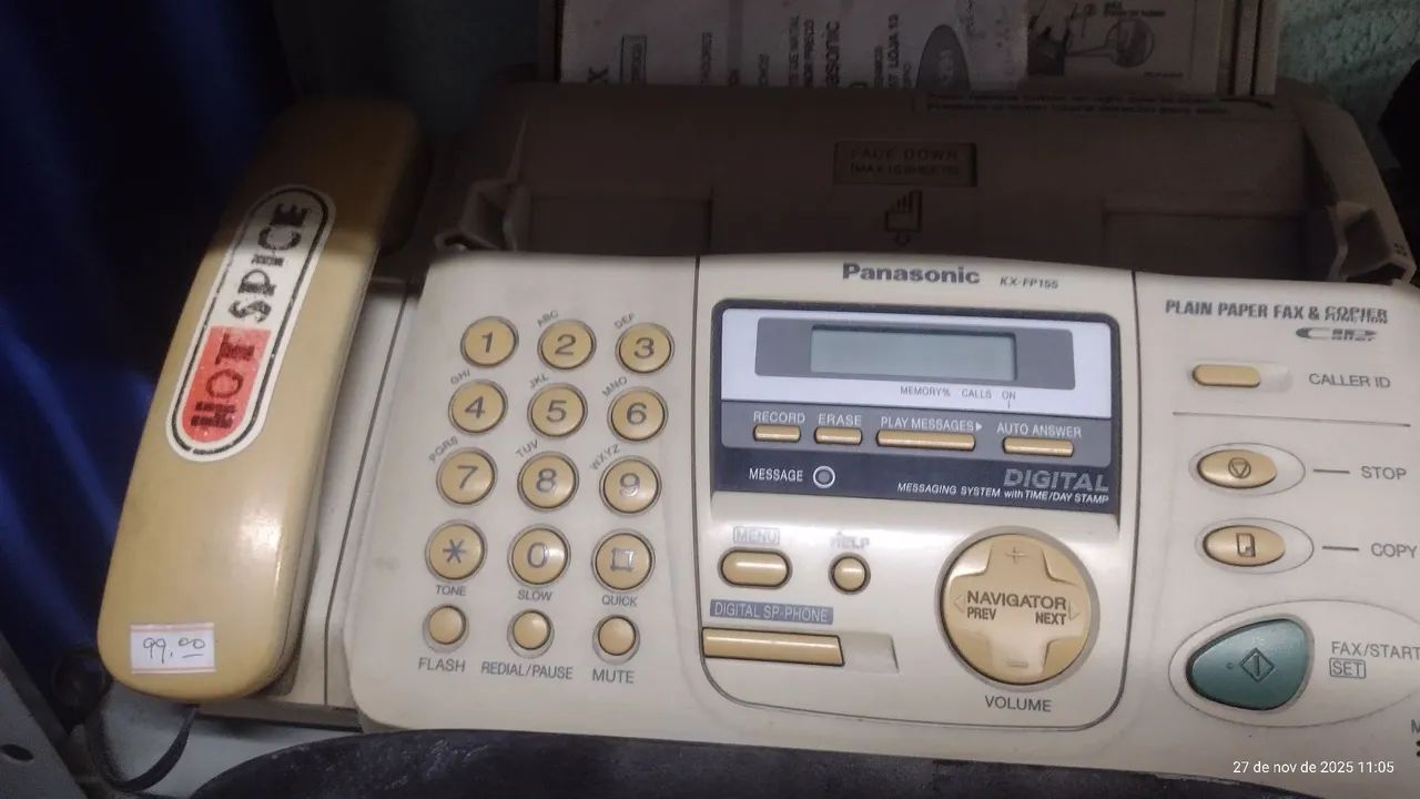 Vendo  - fax Panasonic   $100,00