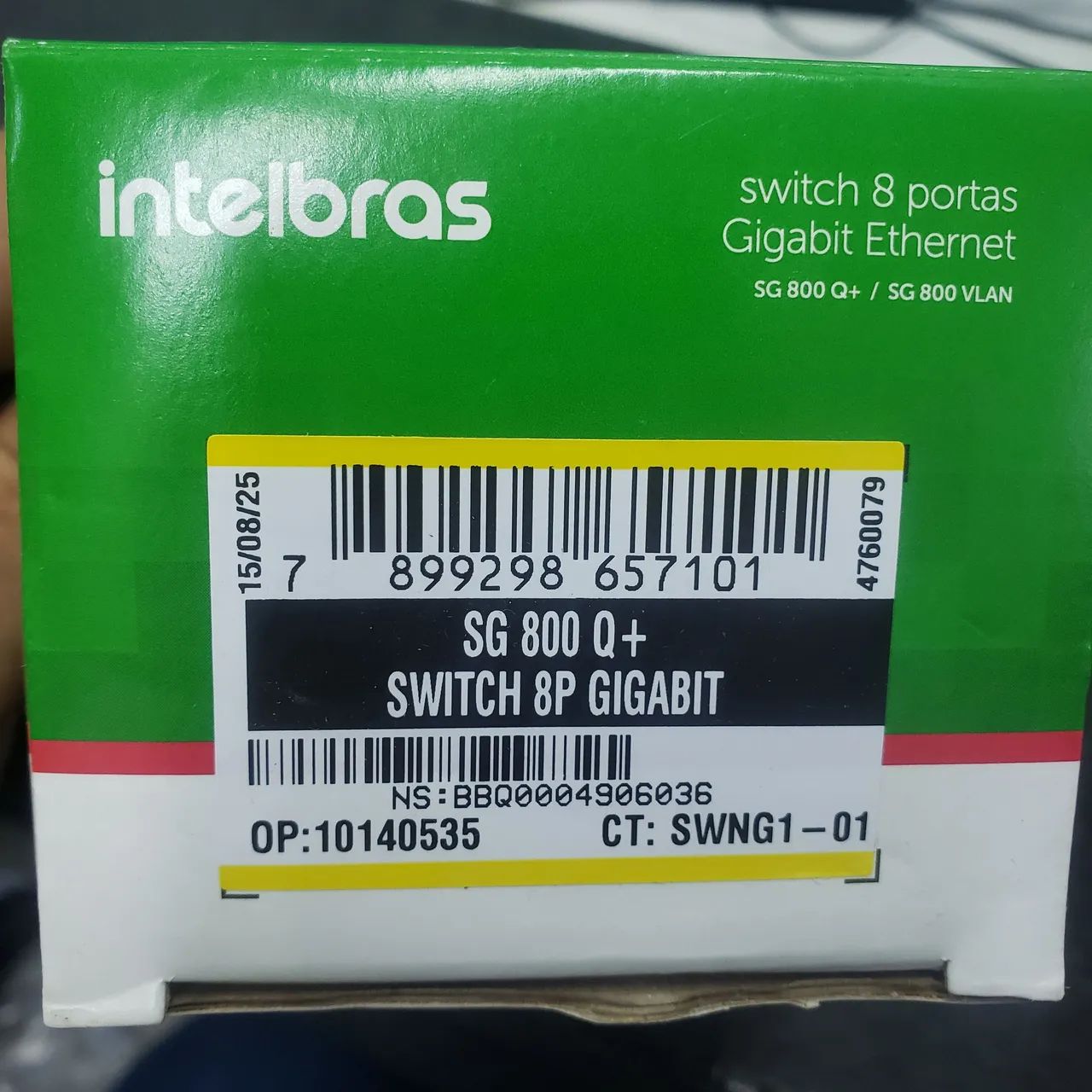 Switch Intelbras Gigabit 8Portas Fast 10/100/1000 Ethernet SG800 Q+ 