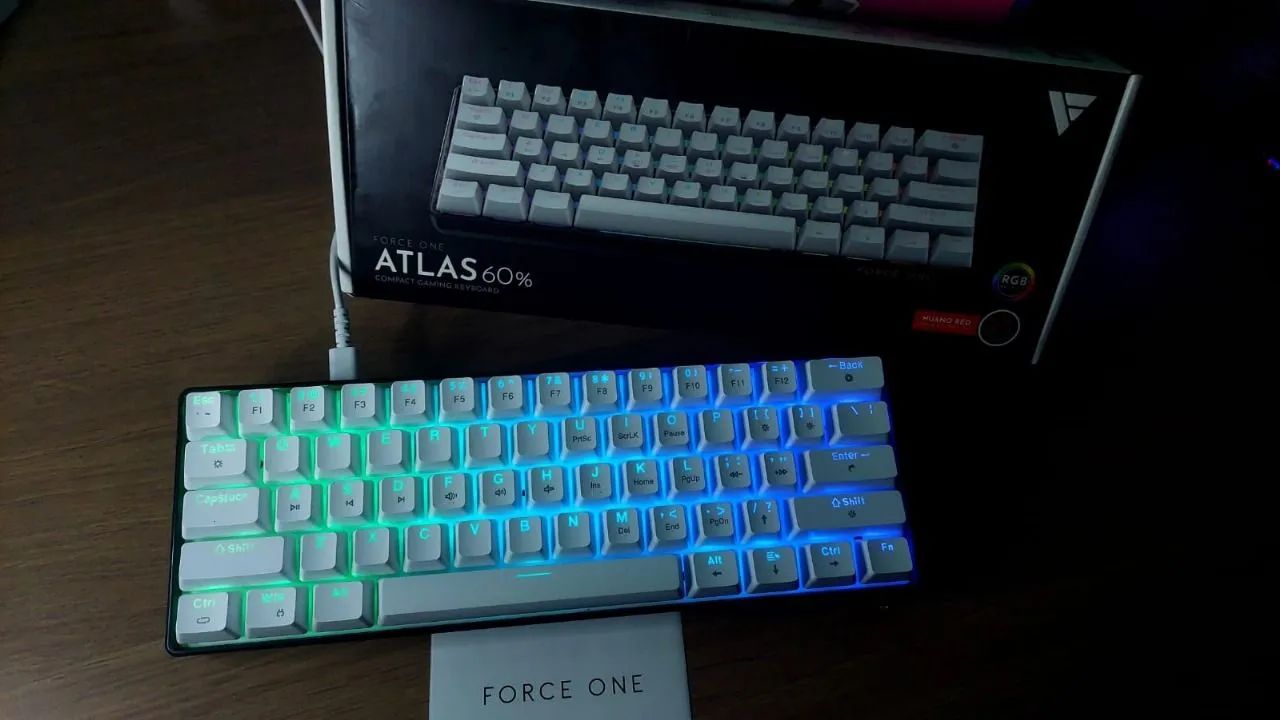 Teclado Mecânico 60% Force One Atlas RGB