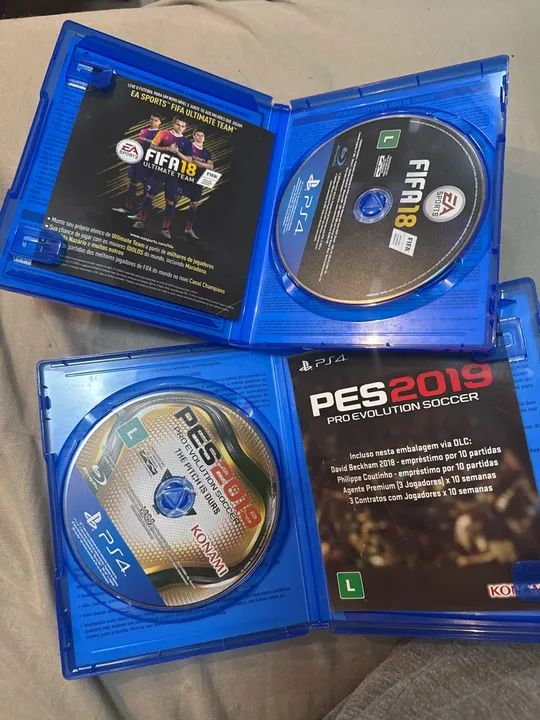 PS4 - PES 2019 e FIFA 18 - JOGOS DE FUTEBOL - Foto 2