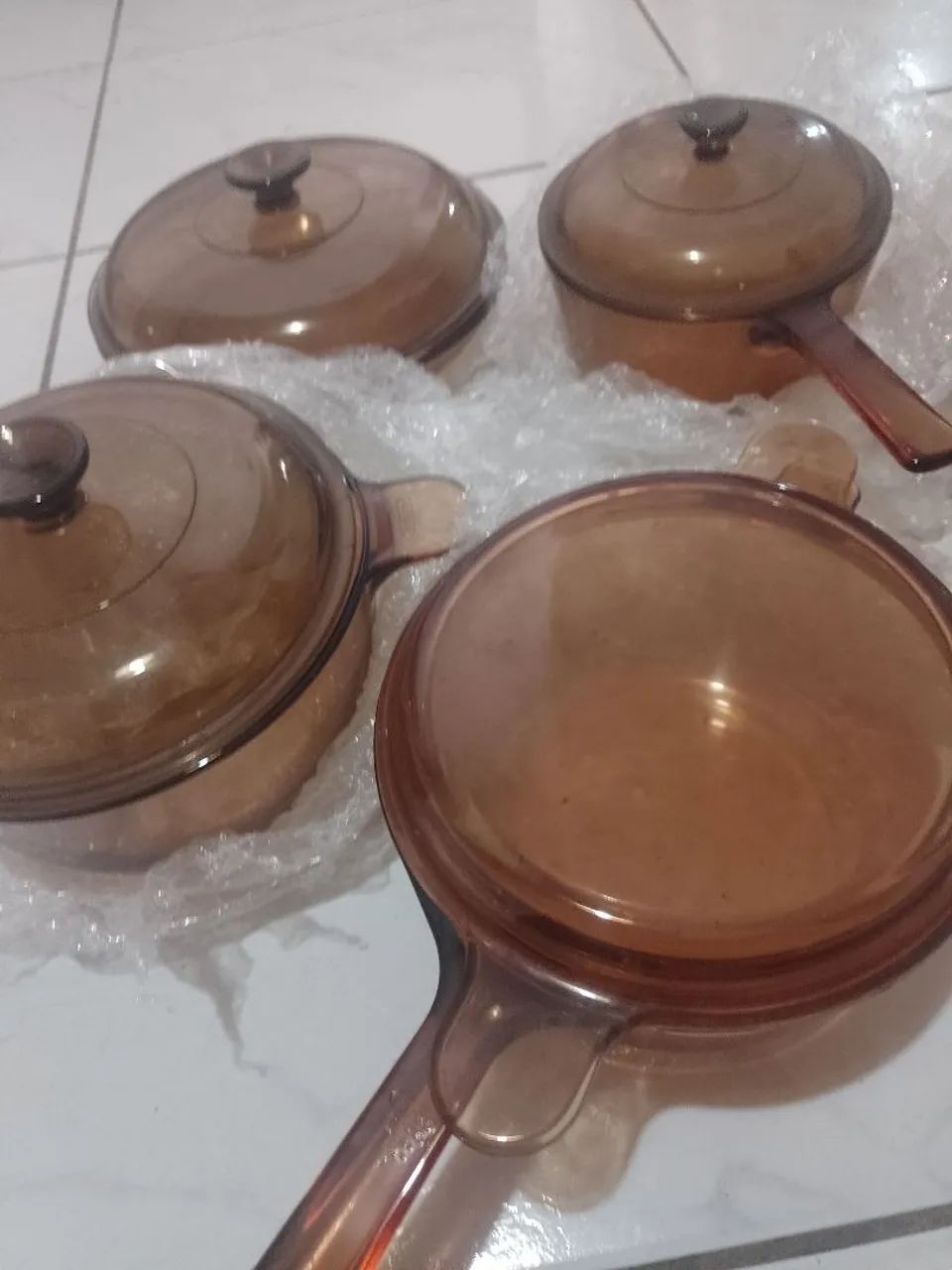 Jogo de Panelas de Vidro Refratário