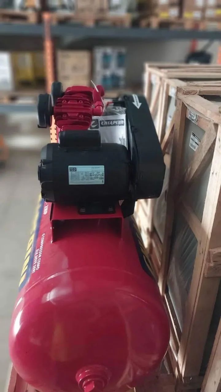 Compressor de ar 110 Litros 10Pcm 140 libras motor web 2hp Chiaperini Red (Nova) - Foto 5