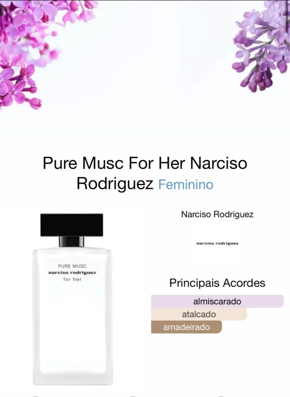 Perfume Narciso Rodriguez Pure Musc for Her - frasco mais do que na metade - original  - Foto 4