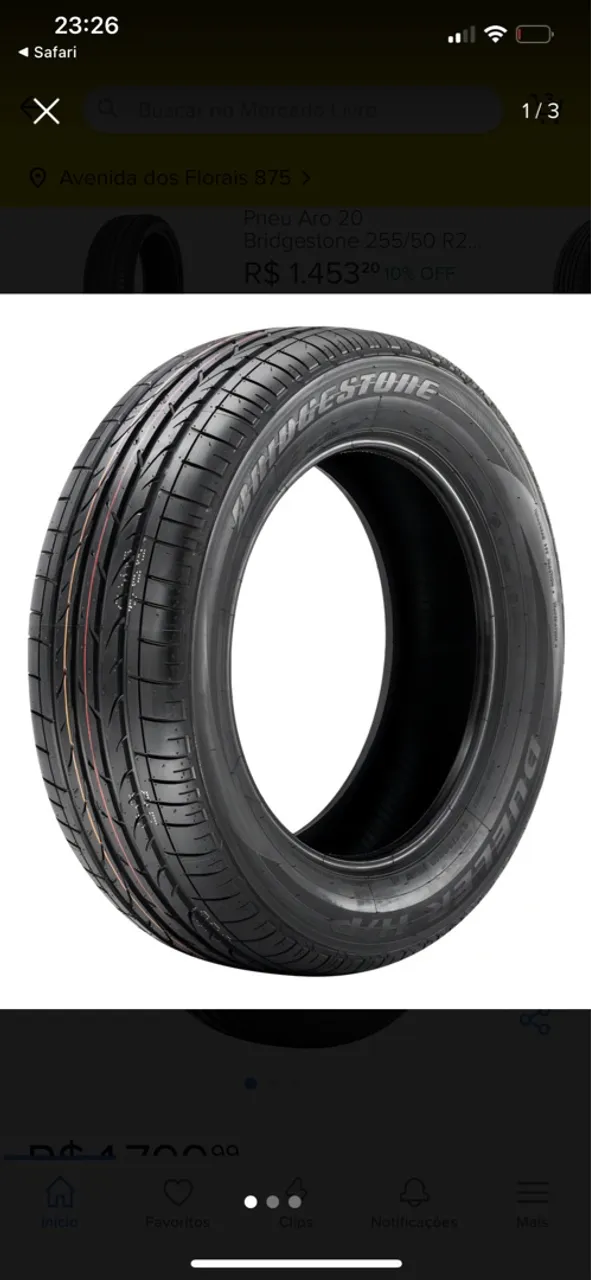 Pneu Bridgestone Aro 20 Dueler H/p Sport 255/50r20 109h
