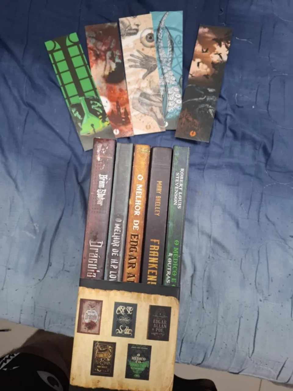 Kit O Melhor do Terror em edição de luxo: 5 livros em capa dura + 5 marcadores exclusivos