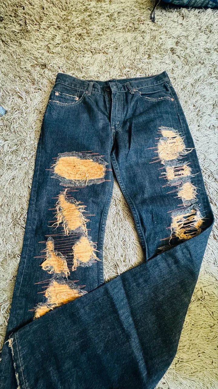 Calça LEVIS  Anos  60 wester customizada japan - Foto 5