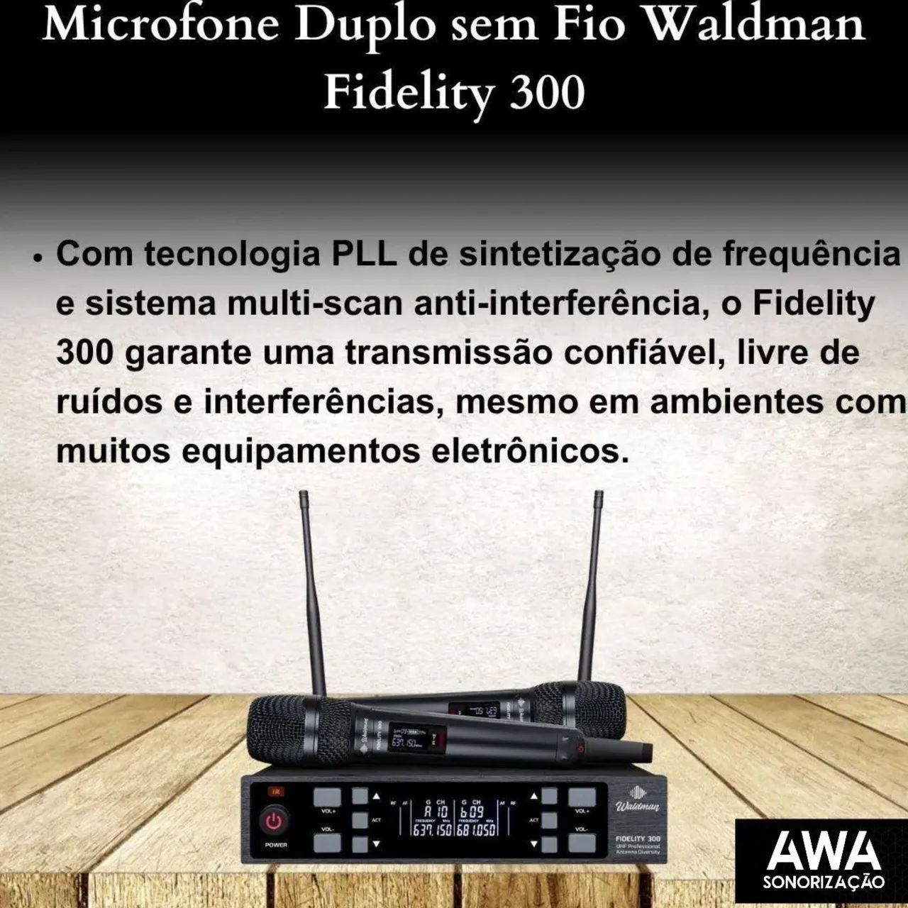 Waldman Fidelity 300 Wfd-300 Dual Wireless Handheld Microphone64407620967809122
