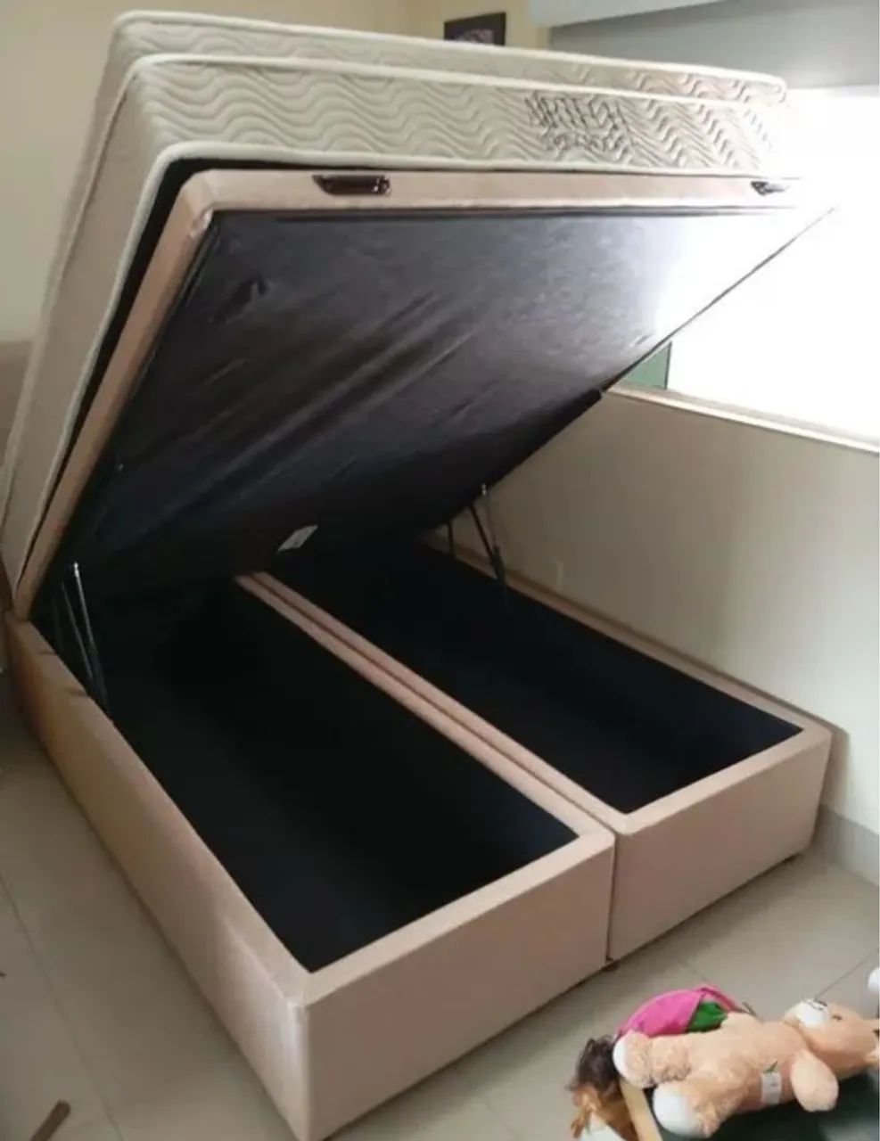 Cama Box Baú Ortobom Base Bege + Colchão Ortobom ( Pronta Entrega ) - Foto 3