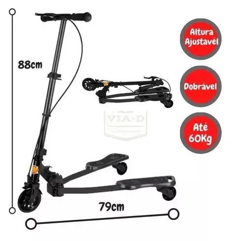 Patinete Infantil Frog New Radical 3 Rodas Gira Guidao - Foto 2